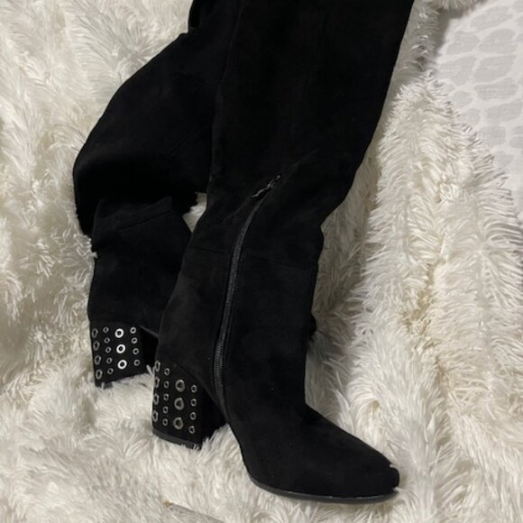 Sbicca Vintage Collection Black Suede Boots Black Size 61/2 - Picture 5 of 8